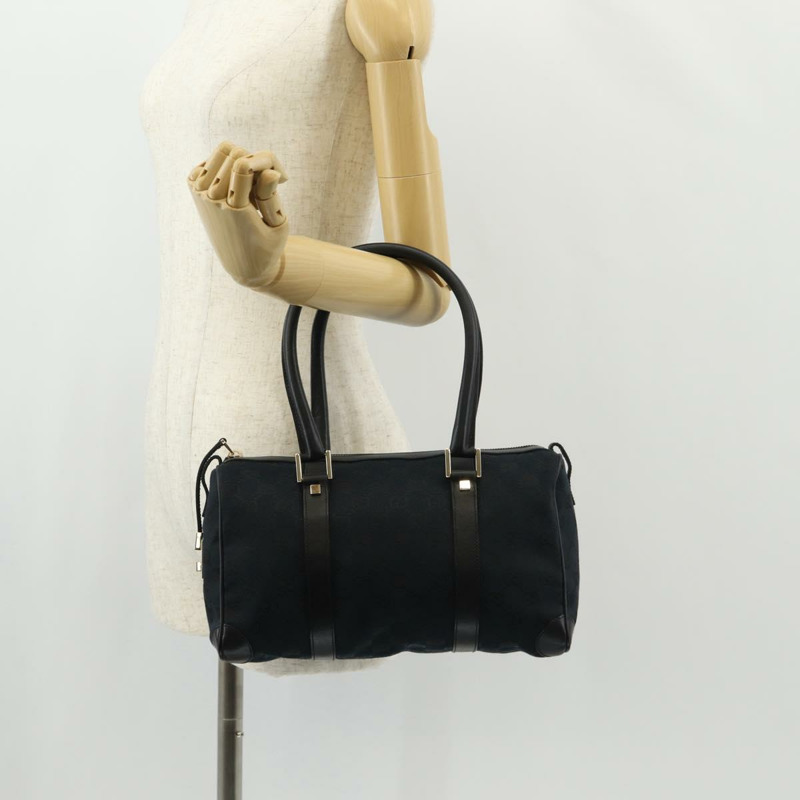 【日本直送】GUCCI GG帆布手提包 黑色 金色 000 0851 正品 am9595V-23