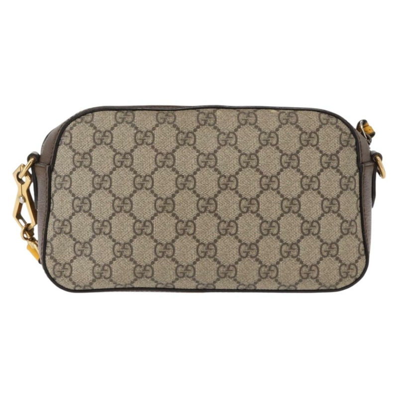 【日本直送】GUCCI GG Supreme Web Sherry Line Messenger Bag Neo Vintage PVC Beige Auth gh1236-1