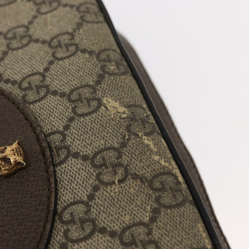 【日本直送】GUCCI GG Supreme Web Sherry Line Messenger Bag Neo Vintage PVC Beige Auth gh1236-8