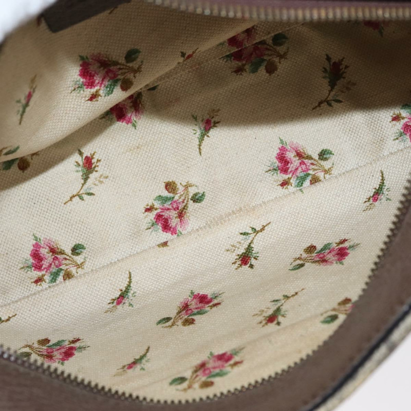 【日本直送】GUCCI GG Supreme Web Sherry Line Messenger Bag Neo Vintage PVC Beige Auth gh1236-10