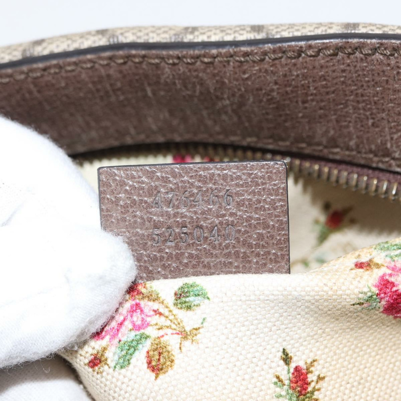 【日本直送】GUCCI GG Supreme Web Sherry Line Messenger Bag Neo Vintage PVC Beige Auth gh1236-11