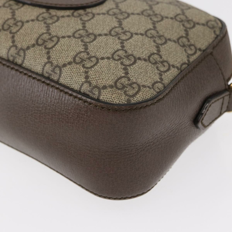 【日本直送】GUCCI GG Supreme Web Sherry Line Messenger Bag Neo Vintage PVC Beige Auth gh1236-14