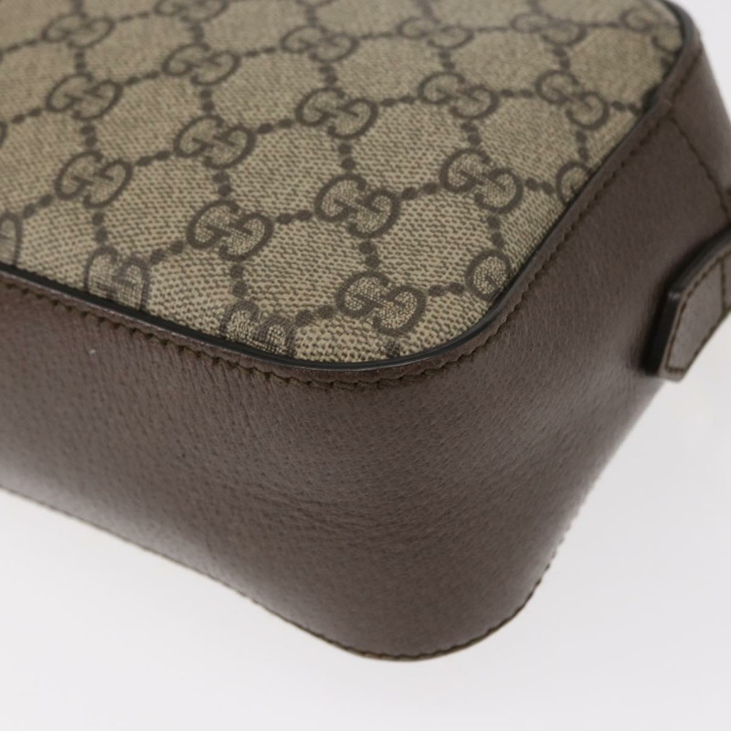 【日本直送】GUCCI GG Supreme Web Sherry Line Messenger Bag Neo Vintage PVC Beige Auth gh1236-16
