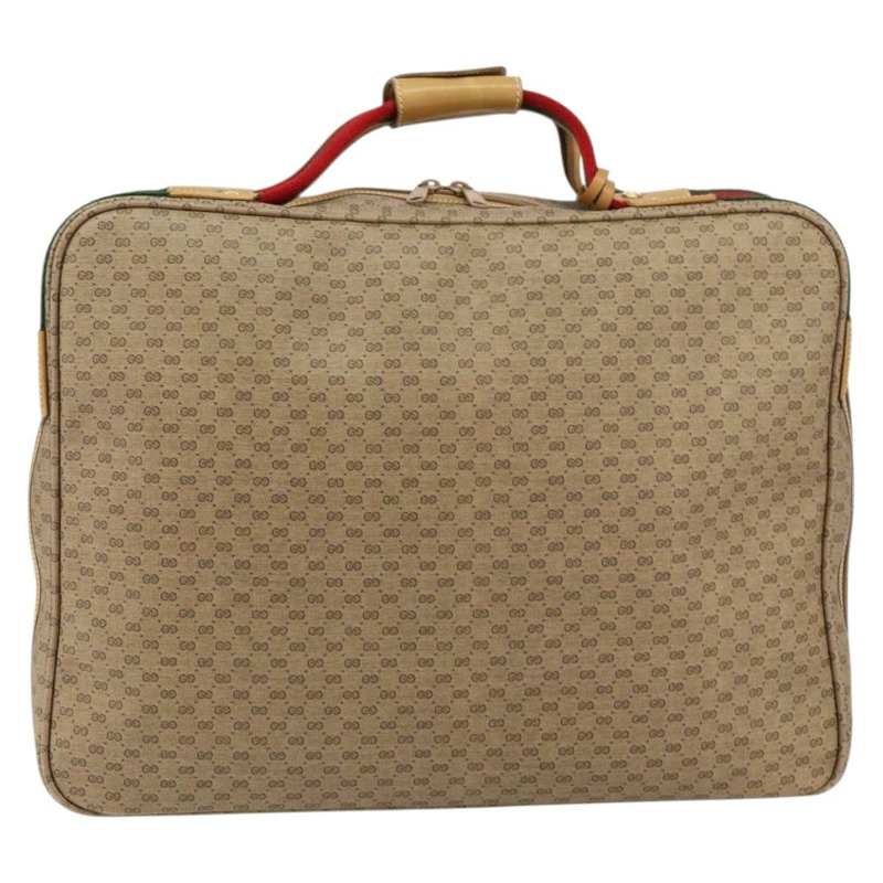 【日本直送】GUCCI Micro GG Supreme Web Sherry Line Bag PVC Beige 012 4864 39 Auth 152930-1