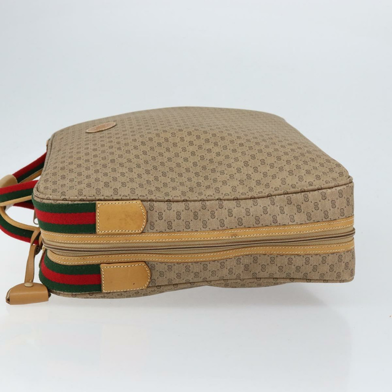 【日本直送】GUCCI Micro GG Supreme Web Sherry Line Bag PVC Beige 012 4864 39 Auth 152930-3