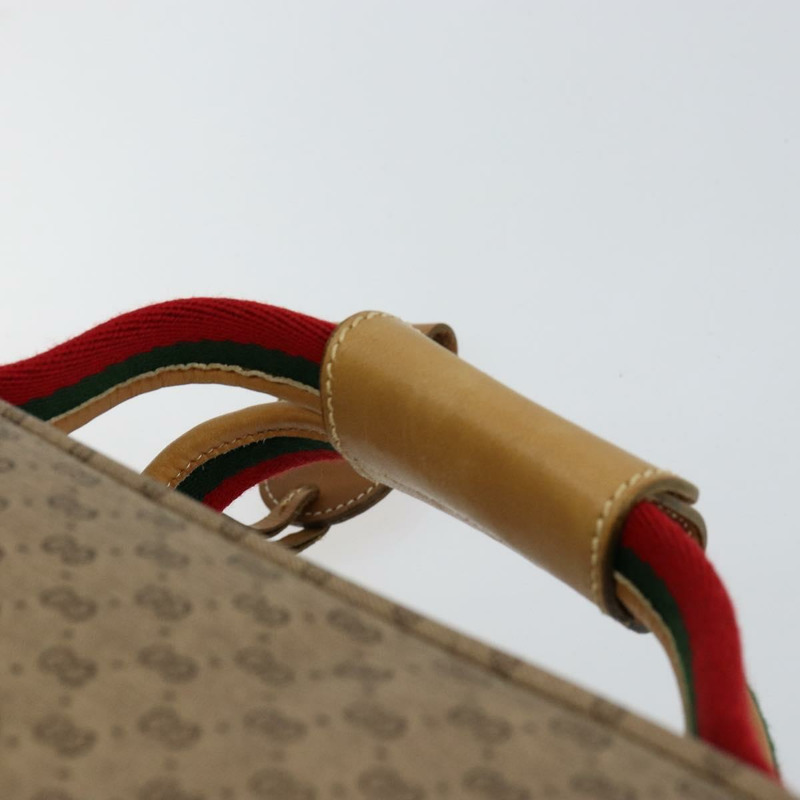 【日本直送】GUCCI Micro GG Supreme Web Sherry Line Bag PVC Beige 012 4864 39 Auth 152930-7