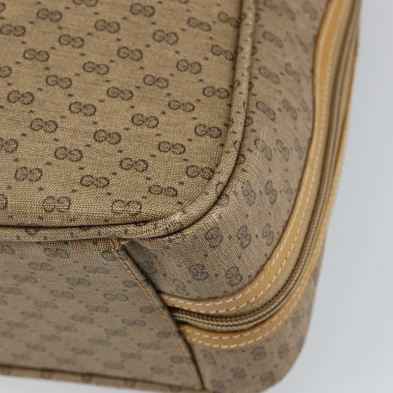 【日本直送】GUCCI Micro GG Supreme Web Sherry Line Bag PVC Beige 012 4864 39 Auth 152930-14