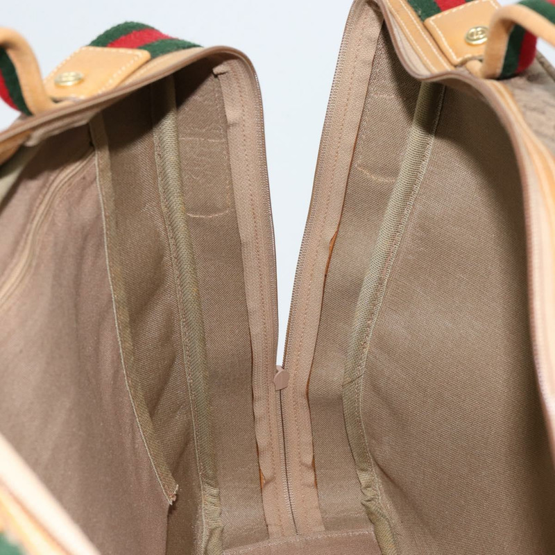 【日本直送】GUCCI Micro GG Supreme Web Sherry Line Bag PVC Beige 012 4864 39 Auth 152930-21