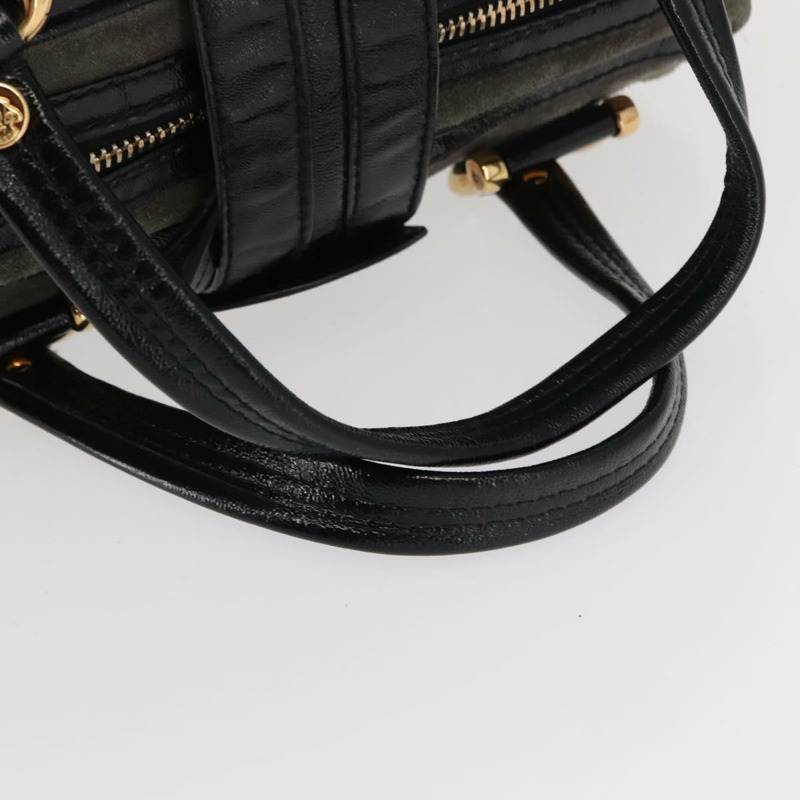 【日本直送】GUCCI Histeria 手提包 麂皮 黑色 金色 186235 正品 153859-6