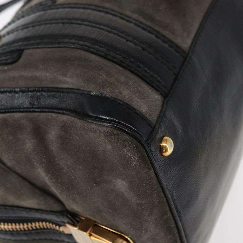 【日本直送】GUCCI Histeria 手提包 麂皮 黑色 金色 186235 正品 153859-8