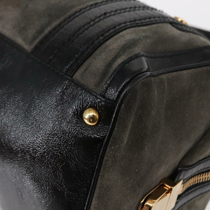 【日本直送】GUCCI Histeria 手提包 麂皮 黑色 金色 186235 正品 153859-13