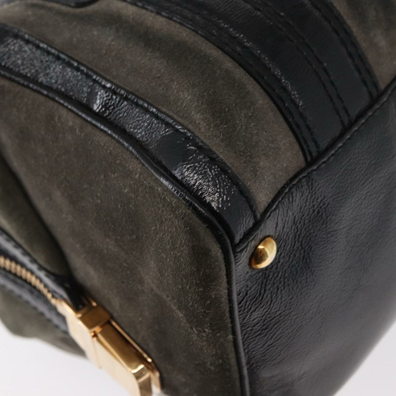 【日本直送】GUCCI Histeria 手提包 麂皮 黑色 金色 186235 正品 153859-14