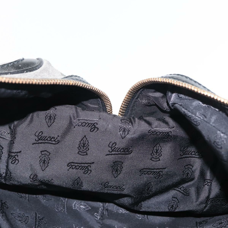 【日本直送】GUCCI Histeria 手提包 麂皮 黑色 金色 186235 正品 153859-19