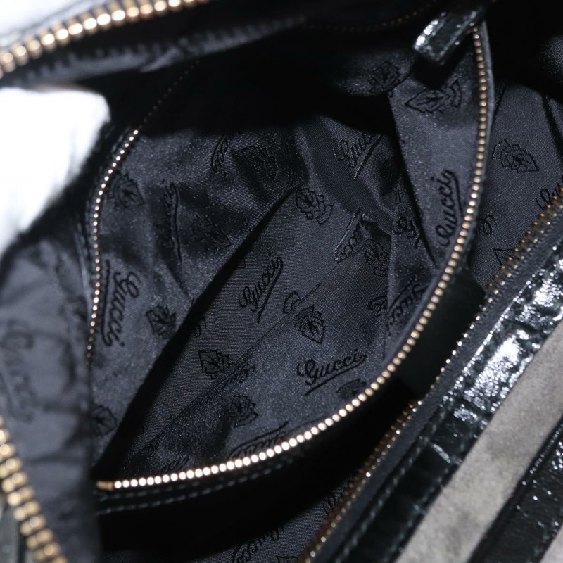 【日本直送】GUCCI Histeria 手提包 麂皮 黑色 金色 186235 正品 153859-22