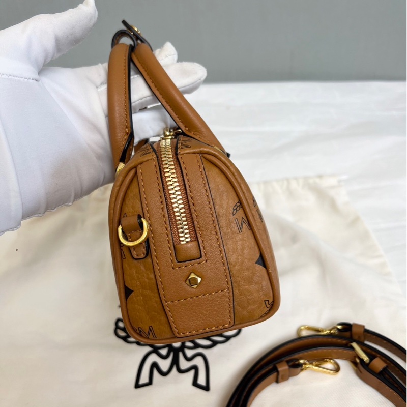 Mcm干邑色波士頓包18*8*9.5 99新配件塵袋-3