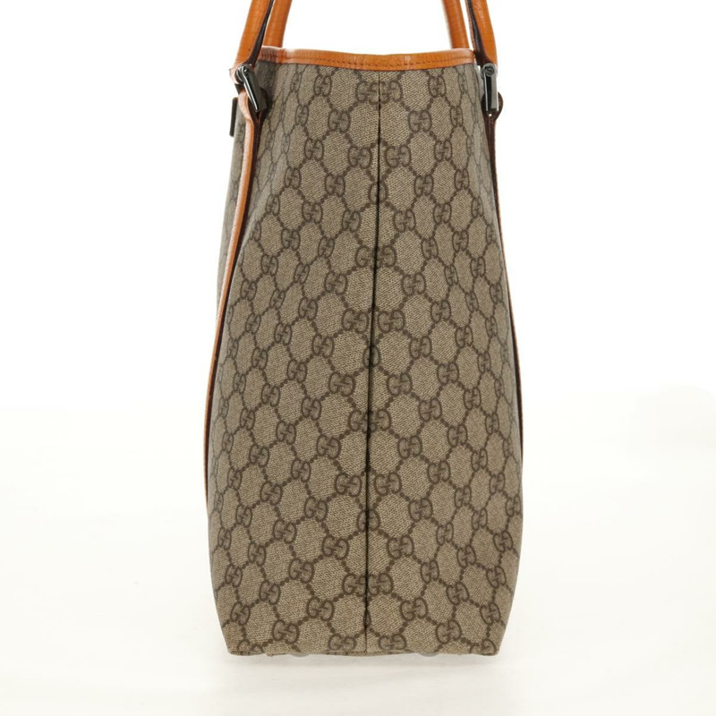 【日本直送】GUCCI GG Supreme 托特包 PVC 米色銀色 114288 正品 153030V-2