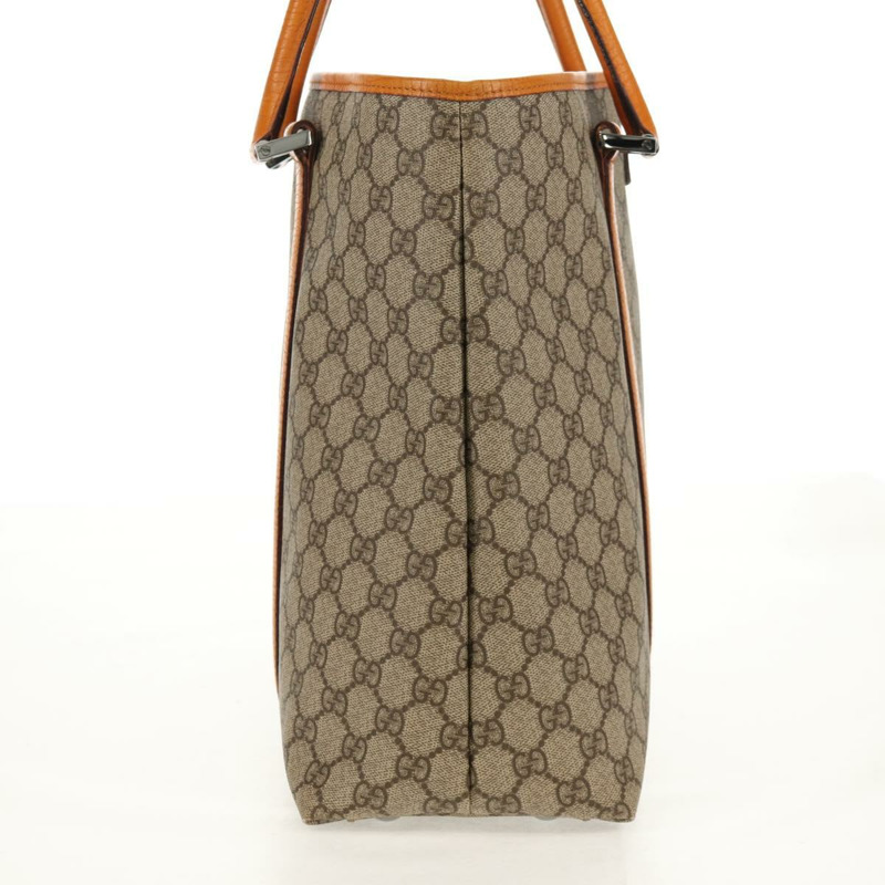 【日本直送】GUCCI GG Supreme 托特包 PVC 米色銀色 114288 正品 153030V-3
