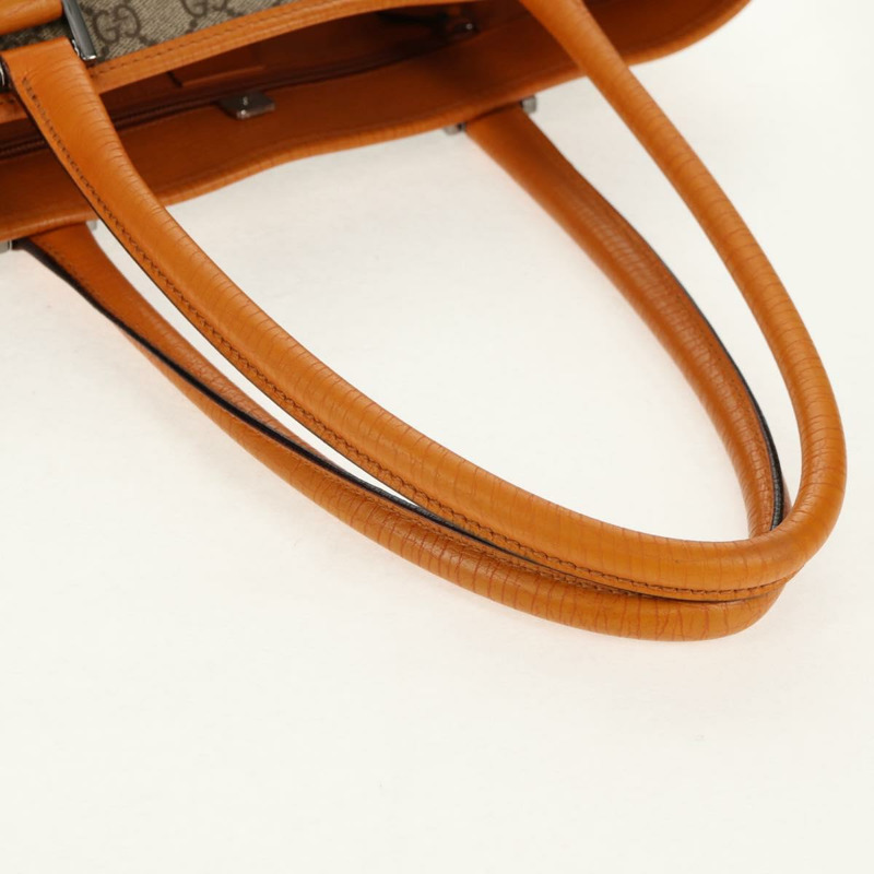 【日本直送】GUCCI GG Supreme 托特包 PVC 米色銀色 114288 正品 153030V-6