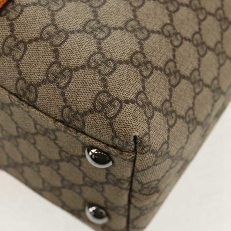 【日本直送】GUCCI GG Supreme 托特包 PVC 米色銀色 114288 正品 153030V-8