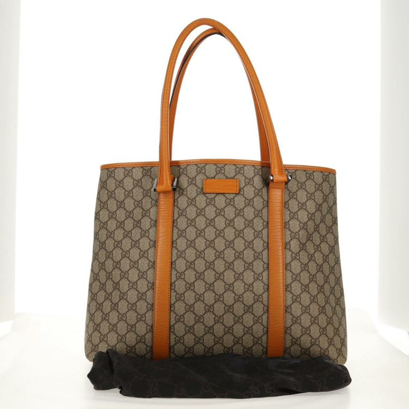 【日本直送】GUCCI GG Supreme 托特包 PVC 米色銀色 114288 正品 153030V-11