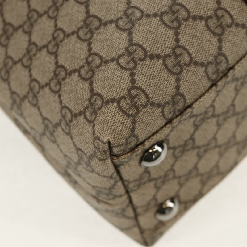 【日本直送】GUCCI GG Supreme 托特包 PVC 米色銀色 114288 正品 153030V-14
