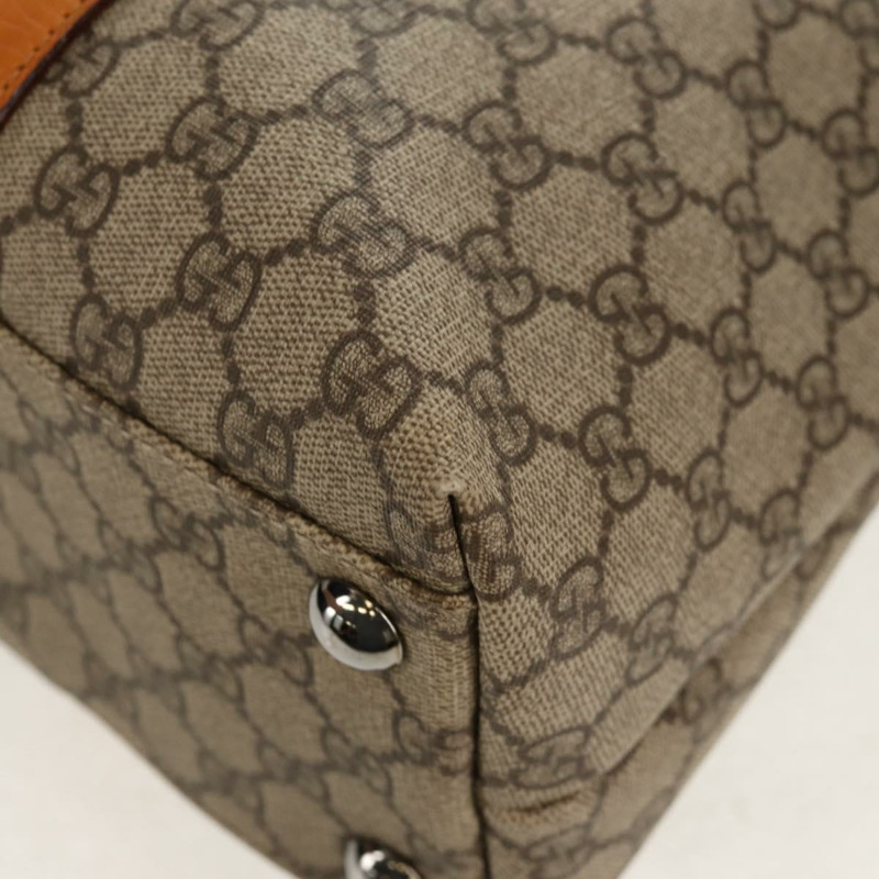 【日本直送】GUCCI GG Supreme 托特包 PVC 米色銀色 114288 正品 153030V-15