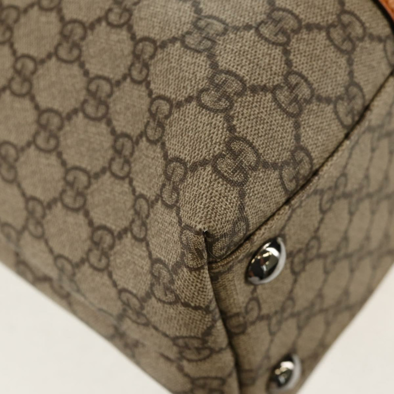 【日本直送】GUCCI GG Supreme 托特包 PVC 米色銀色 114288 正品 153030V-16