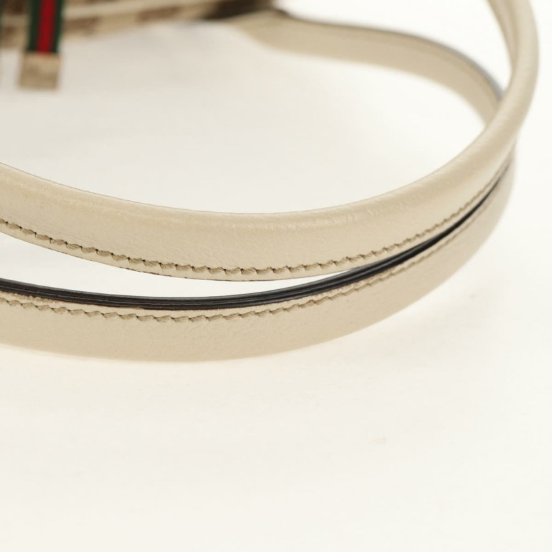 【日本直送】GUCCI Pretty GG帆布織帶雪莉系列手提包 米色/金色 161720 正品 yk19624V-7