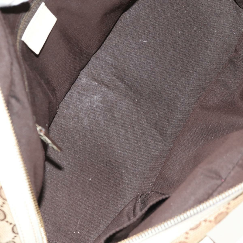 【日本直送】GUCCI Pretty GG帆布織帶雪莉系列手提包 米色/金色 161720 正品 yk19624V-8