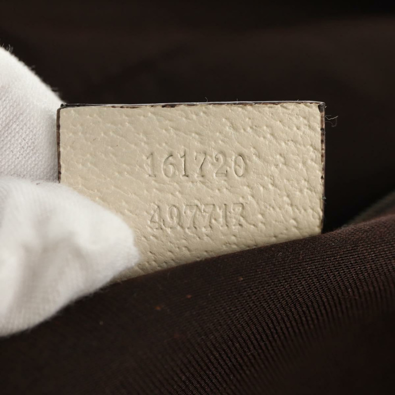 【日本直送】GUCCI Pretty GG帆布織帶雪莉系列手提包 米色/金色 161720 正品 yk19624V-10