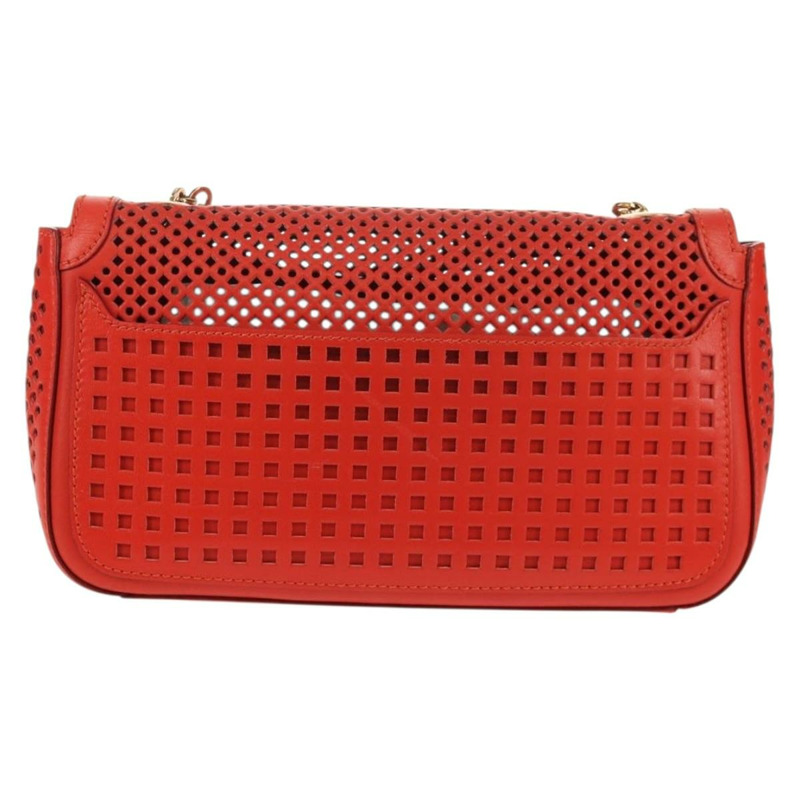 【日本直送】Salvatore Ferragamo 鏈條單肩包 皮革 紅色 金色 正品 148629V-1