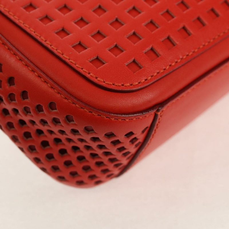 【日本直送】Salvatore Ferragamo 鏈條單肩包 皮革 紅色 金色 正品 148629V-16