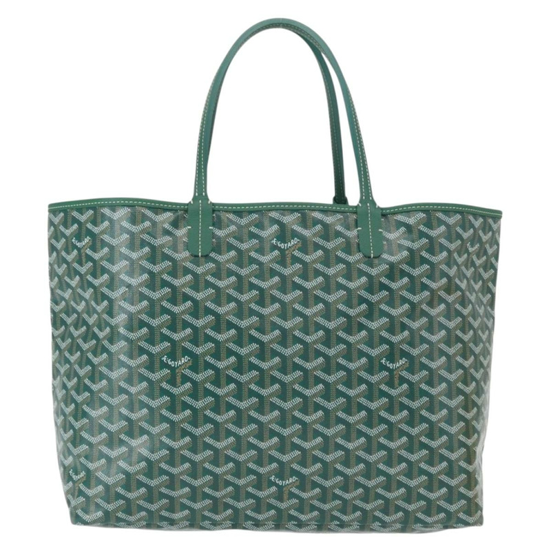 【日本直送】GOYARD 人字紋 Saint Louis PM 手提包 PVC 綠色 正品 151376SM-1