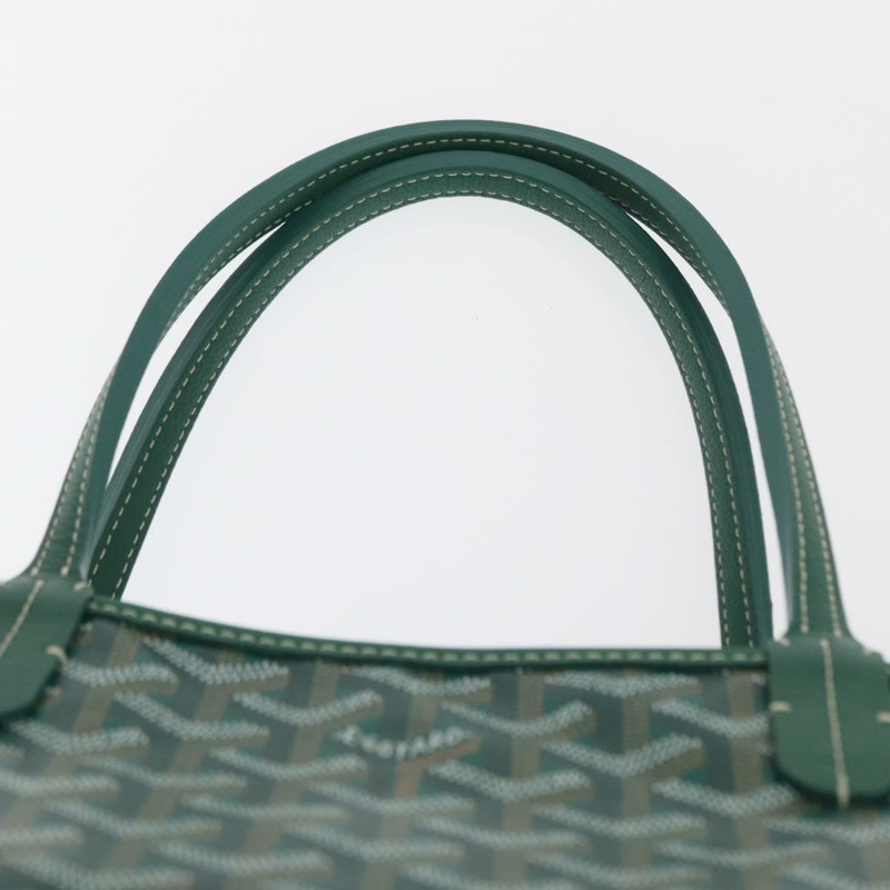 【日本直送】GOYARD 人字紋 Saint Louis PM 手提包 PVC 綠色 正品 151376SM-7