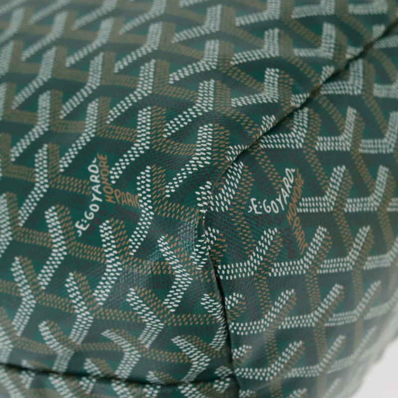 【日本直送】GOYARD 人字紋 Saint Louis PM 手提包 PVC 綠色 正品 151376SM-8