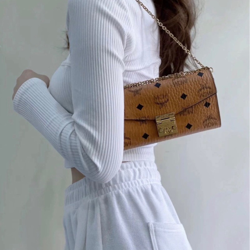 MCM長款斜背包 98新配件盒子-1