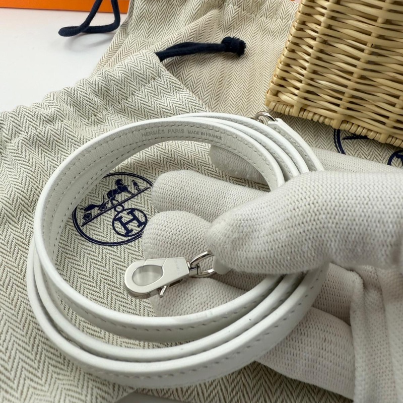 HERMÈS Kelly 20 Wicker Swift Picnic Mini Handbag-15