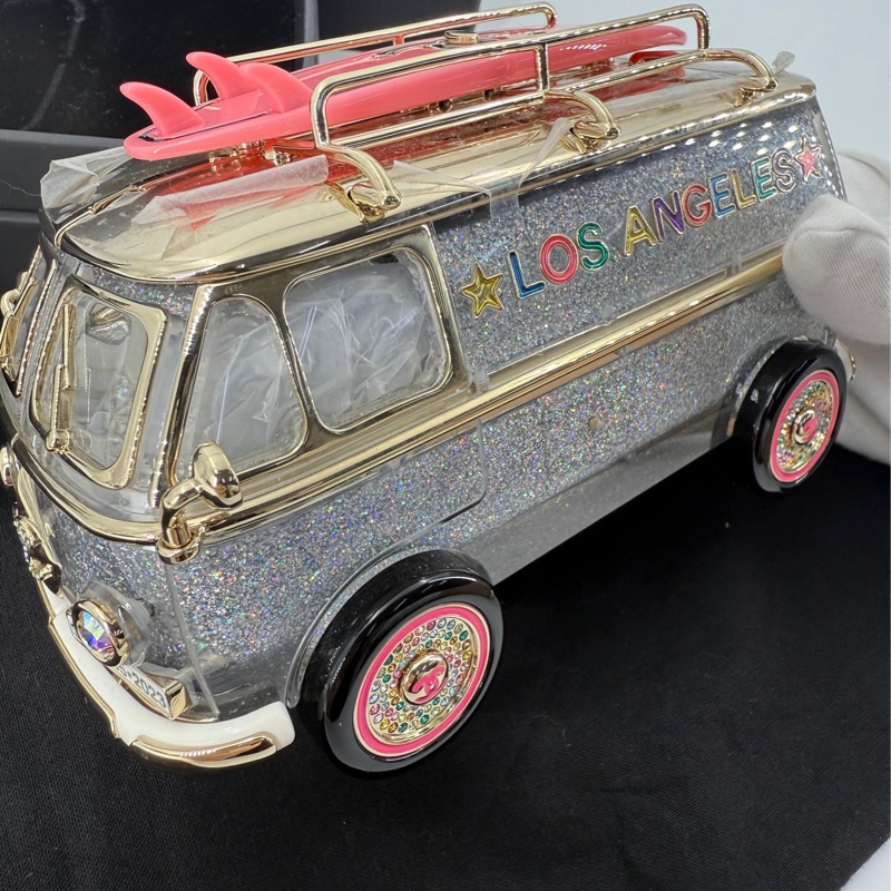 Chanel Cruise 2024 Silver Glitter Lucite, Multicolor Rhinestone & Enamel Hollywood Mini Van Minaudière with Light Gold Hardware-13