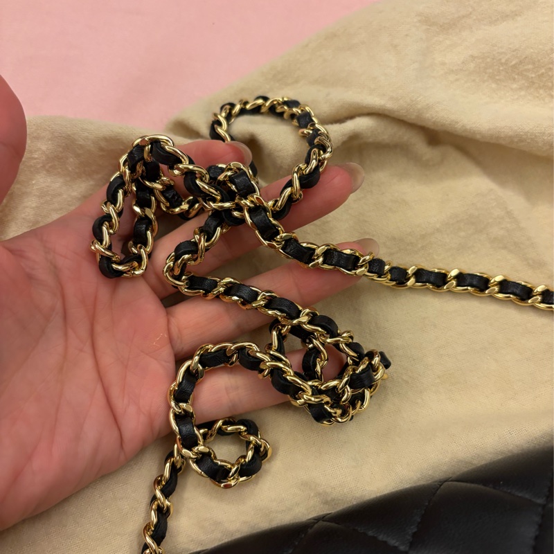 Chanel woc 羊皮金鍊-4