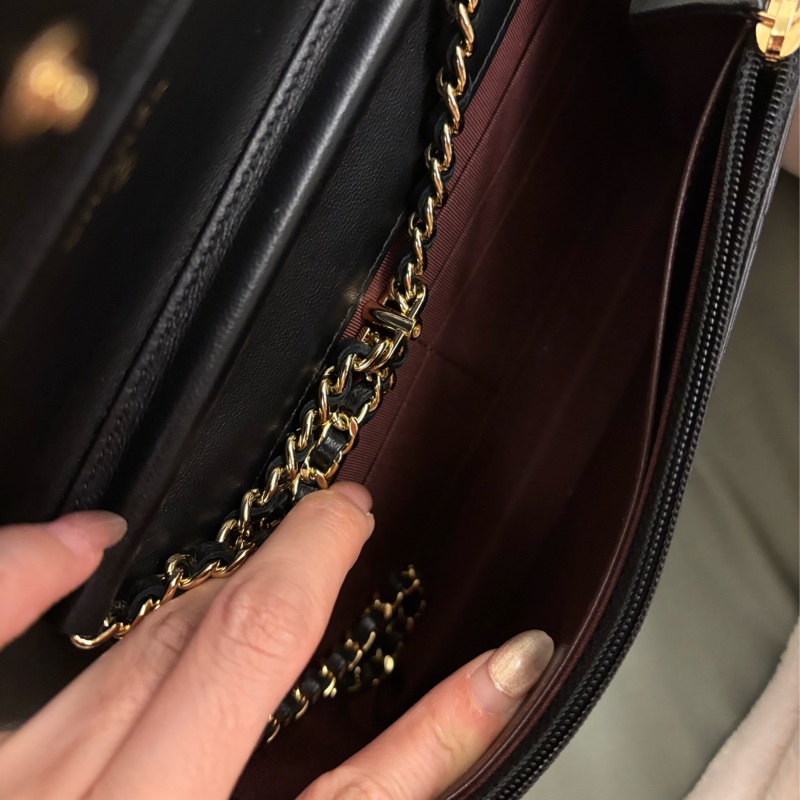 Chanel woc 羊皮金鍊-9