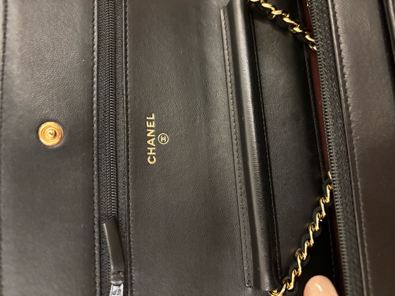 Chanel woc 羊皮金鍊-10
