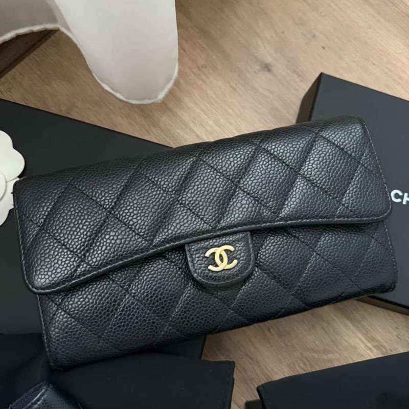 Chanel · 經典荔枝牛皮金釦翻蓋長夾 #全網最低價 #在台現貨秒發-1