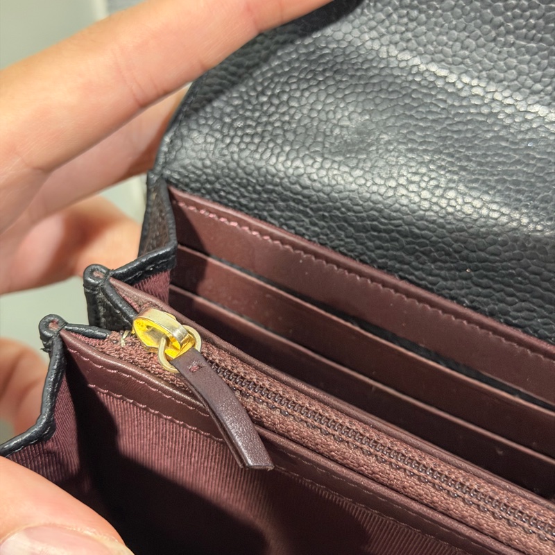 全網最低🏅 Chanel · 經典荔枝牛皮金釦翻蓋長夾 （ 2026.1月專櫃維修證明）-7