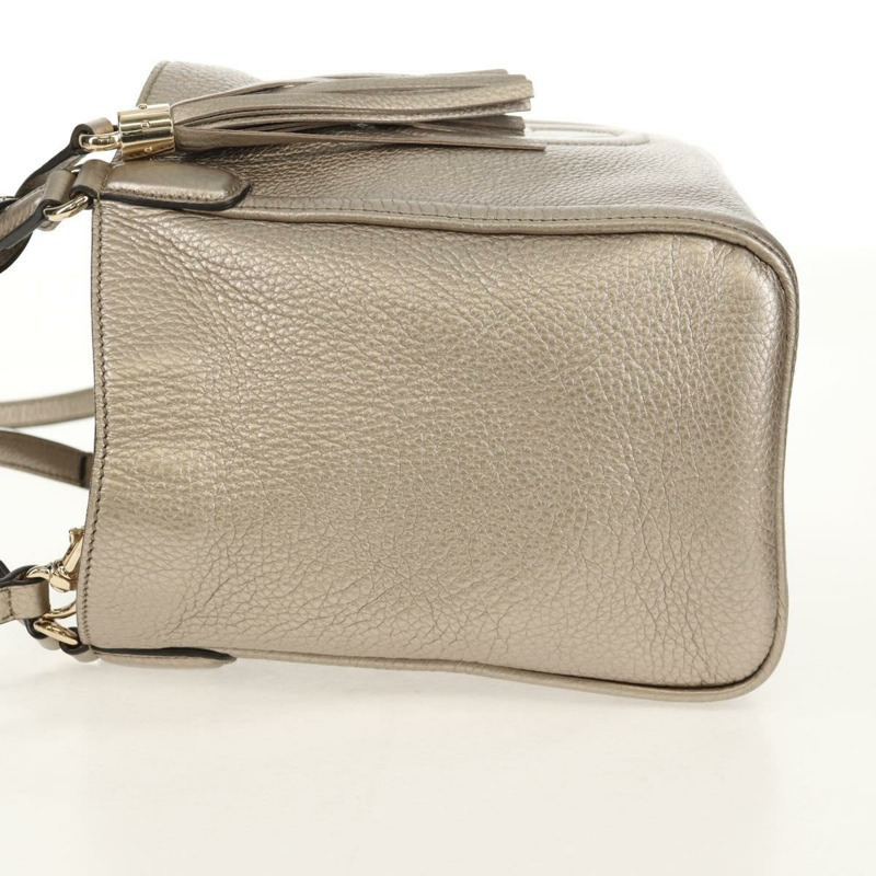 【日本直送】GUCCI Soho 手提包 皮革 兩用 香檳金 金色 336751 正品 am9635V-2