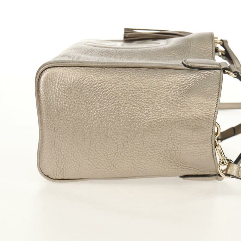 【日本直送】GUCCI Soho 手提包 皮革 兩用 香檳金 金色 336751 正品 am9635V-3