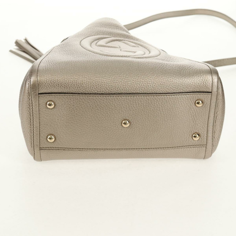 【日本直送】GUCCI Soho 手提包 皮革 兩用 香檳金 金色 336751 正品 am9635V-4