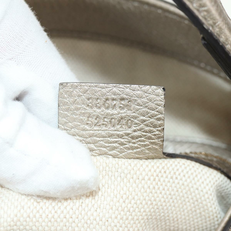 【日本直送】GUCCI Soho 手提包 皮革 兩用 香檳金 金色 336751 正品 am9635V-10