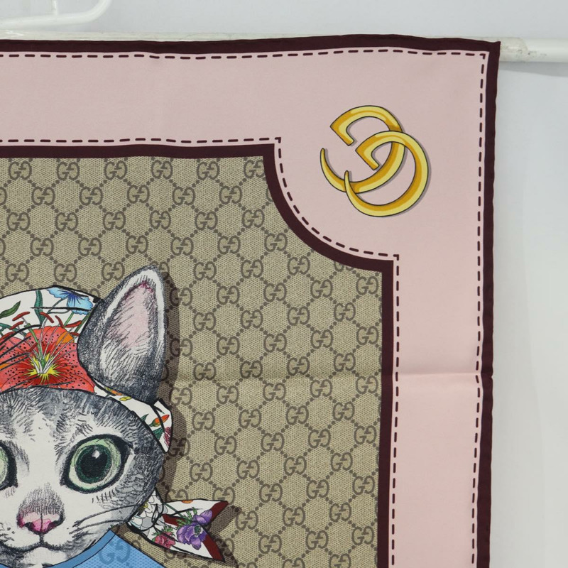 【日本直送】GUCCI x Yuko Higuchi 絲巾 米色 正品 151300M-3