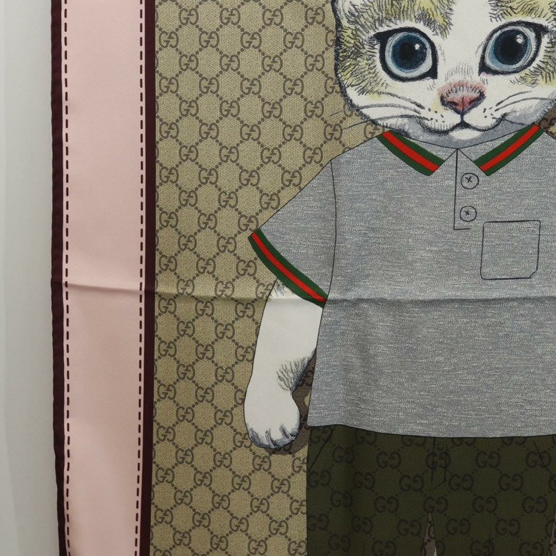 【日本直送】GUCCI x Yuko Higuchi 絲巾 米色 正品 151300M-4