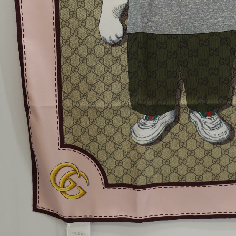 【日本直送】GUCCI x Yuko Higuchi 絲巾 米色 正品 151300M-7